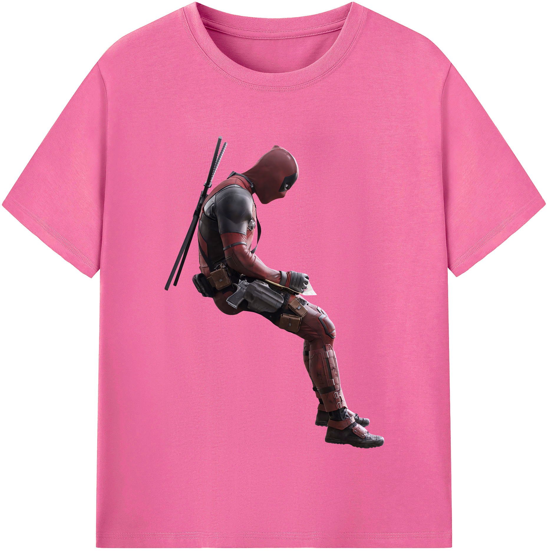 （画像用） Deadpool デッドプール レディースカジュアルプリントTシャツ（綿100％）